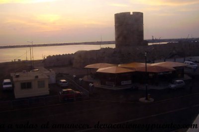Vista desde la ventana del camarote de la ancestral Rodas