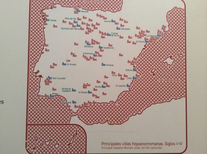 Mapa de Villas Romanas de la Península Ibérica (Museo Arqueológico de Madrid)