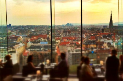 Terraza del bar de Alberto en Viena